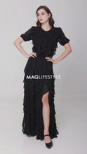 Load and play video in Gallery viewer, Ruffled Chiffon Top