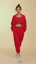 Load and play video in Gallery viewer, 3 Pcs Set Bomber Jacket Jogger