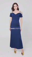 Load and play video in Gallery viewer, Gold Sleeve Mermaid Gown