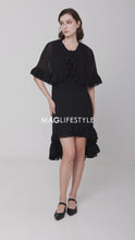 Load and play video in Gallery viewer, Cape Chiffon Dress