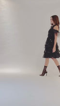 Load and play video in Gallery viewer, Uma Cold Shoulder Sequin Dress