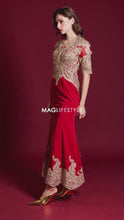 Load and play video in Gallery viewer, Barbara Gold Lace Gown