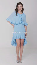 Load and play video in Gallery viewer, Cape Chiffon Dress