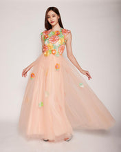 Load image into Gallery viewer, Applique Lace Tulle Long