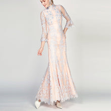 Load image into Gallery viewer, Jeslyn Trumpet Sleeve Beaded Lace Dress