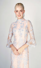 Load image into Gallery viewer, Jeslyn Trumpet Sleeve Beaded Lace Dress