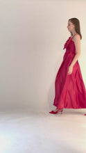 Load and play video in Gallery viewer, LILIA FRONT BOW STRAPPY GOWN
