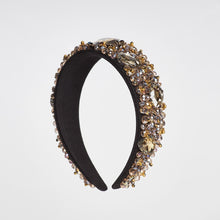 Load image into Gallery viewer, Rhinestone Gold Acrylic Headband