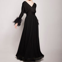 Load image into Gallery viewer, Panthea Ostrich feather gown
