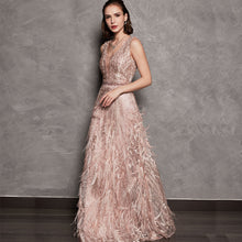 Load image into Gallery viewer, OLIVIA BEADING LACE GOWN