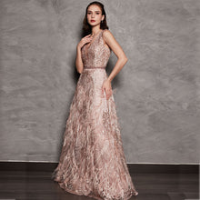 Load image into Gallery viewer, OLIVIA BEADING LACE GOWN