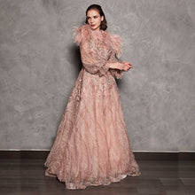 Load image into Gallery viewer, ORA LACE BEADING GOWN