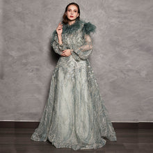 Load image into Gallery viewer, ORA LACE BEADING GOWN