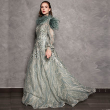 Load image into Gallery viewer, ORA LACE BEADING GOWN