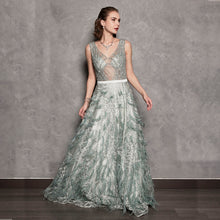 Load image into Gallery viewer, ORETTA LACE BEADING GOWN