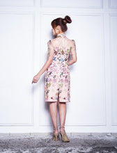 Load image into Gallery viewer, Short Embroidered Beaded Qipao