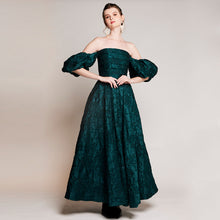 Load image into Gallery viewer, Lyla Jaquard Puff Gown