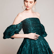 Load image into Gallery viewer, Lyla Jaquard Puff Gown