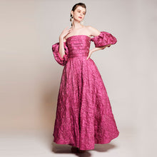 Load image into Gallery viewer, Lyla Jacquard Puff Gown