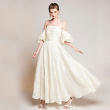 Load image into Gallery viewer, Lyla Jaquard Puff Gown