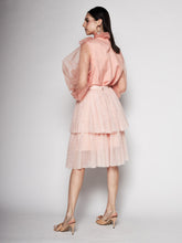 Load image into Gallery viewer, Asymmetric Tulle Midi Skirt