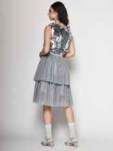 Load image into Gallery viewer, Asymmetric Tulle Midi Skirt