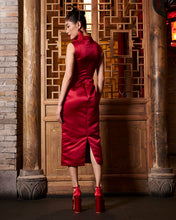Load image into Gallery viewer, Rú Huā Floral Satin Midi Dress
