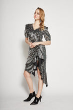 Load image into Gallery viewer, Holyn Metalic Ruffle Dress