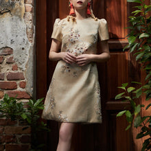 Load image into Gallery viewer, Cherish Jacquard Beaded Sleeve Dress