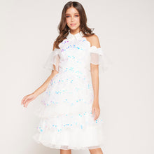 Load image into Gallery viewer, Uma Cold Shoulder Sequin Dress