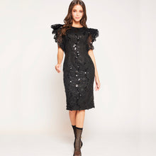 Load image into Gallery viewer, Ulla Ruffled Sequin Dress