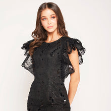 Load image into Gallery viewer, Ulla Ruffled Sequin Dress