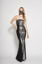 Load image into Gallery viewer, Helena Metallic Tube Dress
