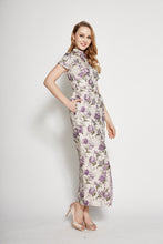Load image into Gallery viewer, Pansy Brocade Long Qipao Dress