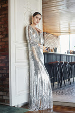 Load image into Gallery viewer, Avis Beaded Sequin Maxi Dress