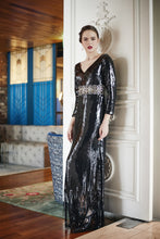 Load image into Gallery viewer, Avis Beaded Sequin Maxi Dress