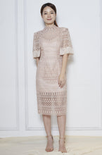 Load image into Gallery viewer, Oydis Cape Guipure Dress