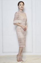 Load image into Gallery viewer, Oydis Cape Guipure Dress