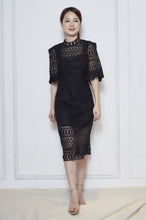 Load image into Gallery viewer, Oydis Cape Guipure Dress