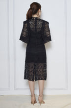 Load image into Gallery viewer, Oydis Cape Guipure Dress