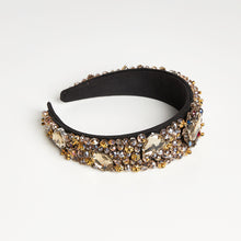 Load image into Gallery viewer, Rhinestone Gold Acrylic Headband