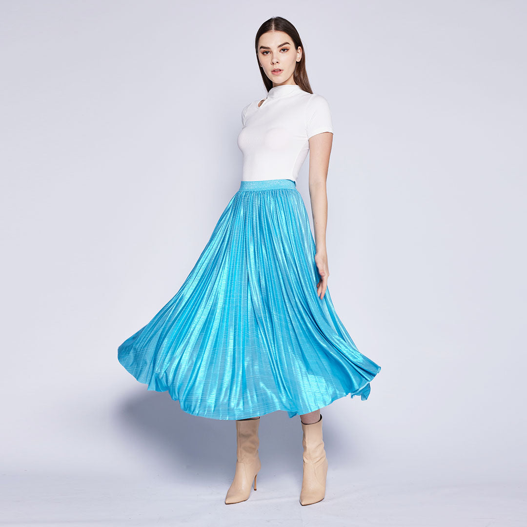 Shinning Pleated Skirt
