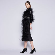 Load image into Gallery viewer, Avis Feather Sequin Dress
