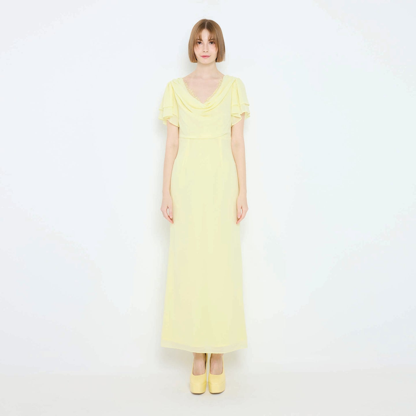 Draped Chiffon Dress