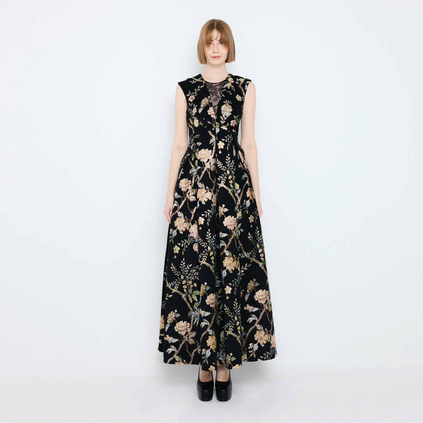 Lirui Jacquard Lace Maxi Dress