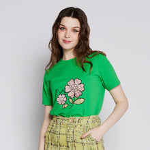 Load image into Gallery viewer, Embroidered Flora Tee
