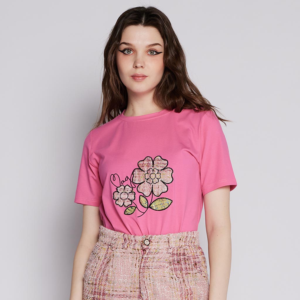 Embroidered Flora Tee