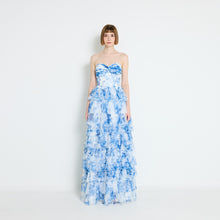 Load image into Gallery viewer, GEMY TULLE FLORAL MAXI TUBE DRESS
