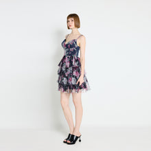 Load image into Gallery viewer, GAMA TULLE FLORAL STRAPPY DRESS
