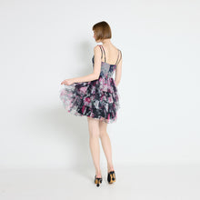 Load image into Gallery viewer, GAMA TULLE FLORAL STRAPPY DRESS
